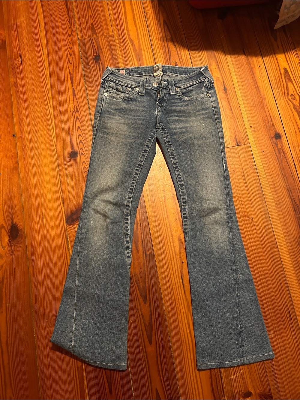 True Religion Light Blue Flare Denim Jeans - Picture 2 of 3